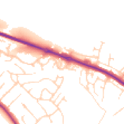 Daytime road noise heatmap for CO10 1WF