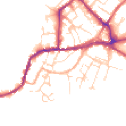Daytime road noise heatmap for CO10 2AS