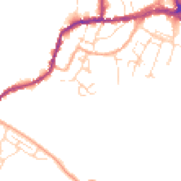 Daytime road noise heatmap for CO10 2BD