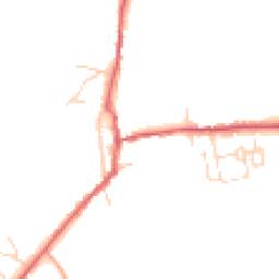 Daytime road noise heatmap for CO10 8PS