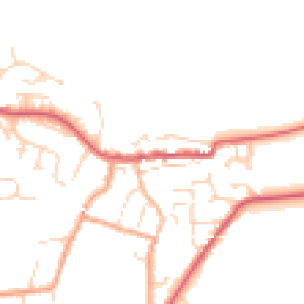 Daytime road noise heatmap for CO11 1AG