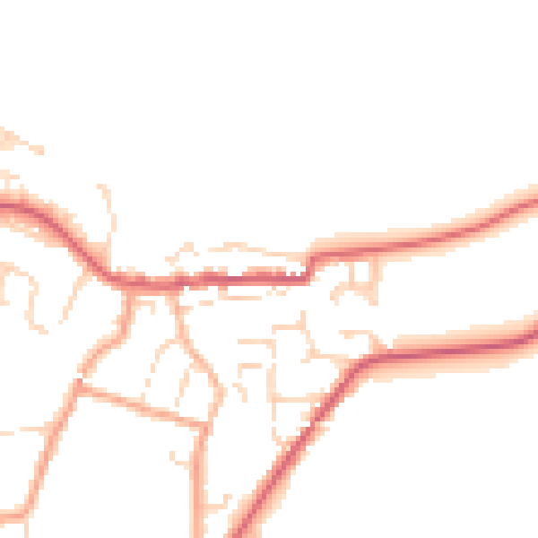 Daytime road noise heatmap for CO11 1AH