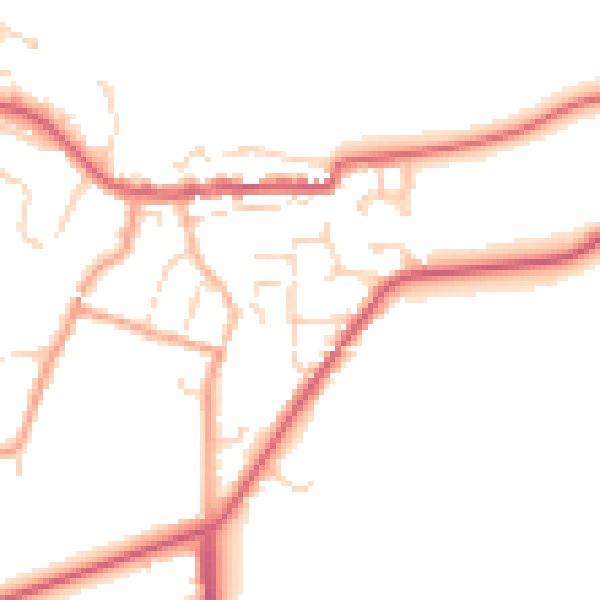 Daytime road noise heatmap for CO11 1BW