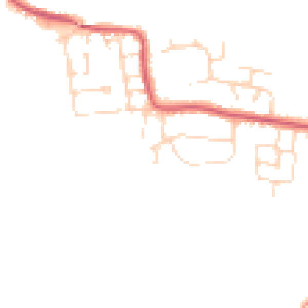 Daytime road noise heatmap for CO11 1FN