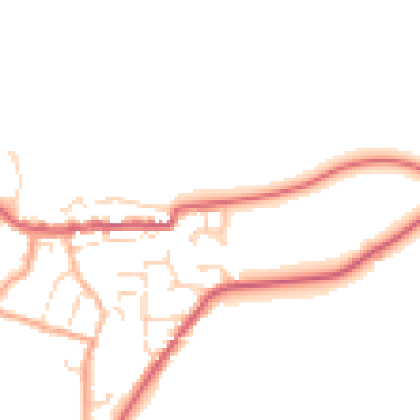 Daytime road noise heatmap for CO11 1HP