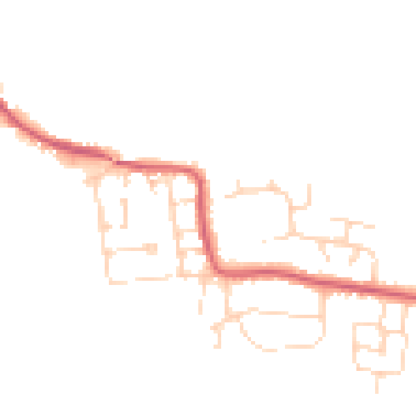 Daytime road noise heatmap for CO11 1ND