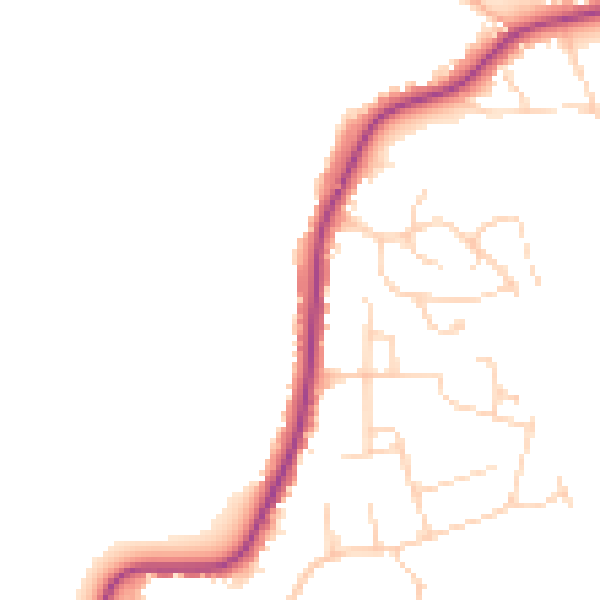 Daytime road noise heatmap for CO11 1SS