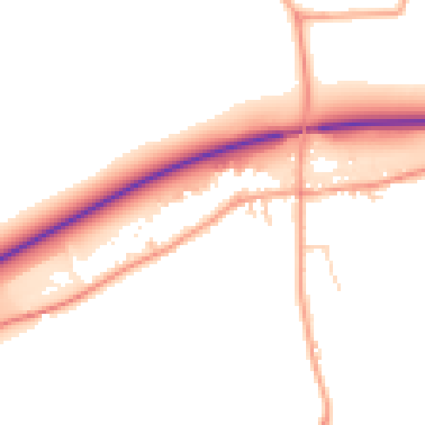 Daytime road noise heatmap for CO11 2RS