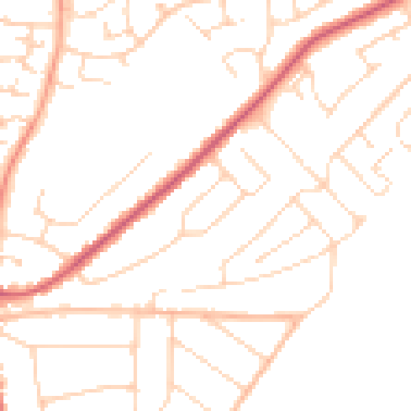 Daytime road noise heatmap for CO13 0BG