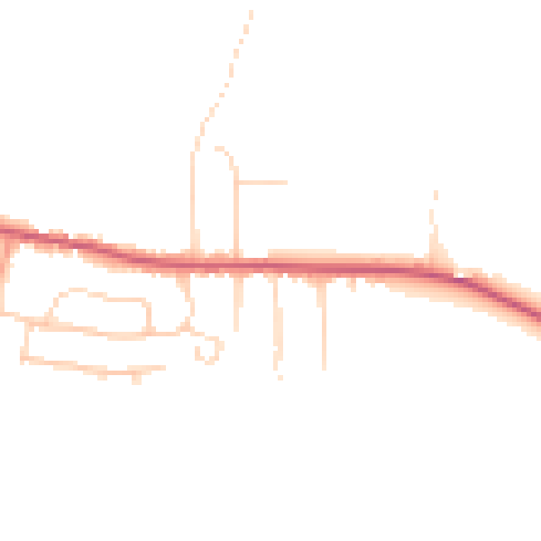 Daytime road noise heatmap for CO13 0DD
