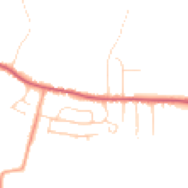 Daytime road noise heatmap for CO13 0DG