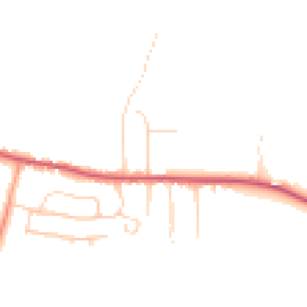 Daytime road noise heatmap for CO13 0DN