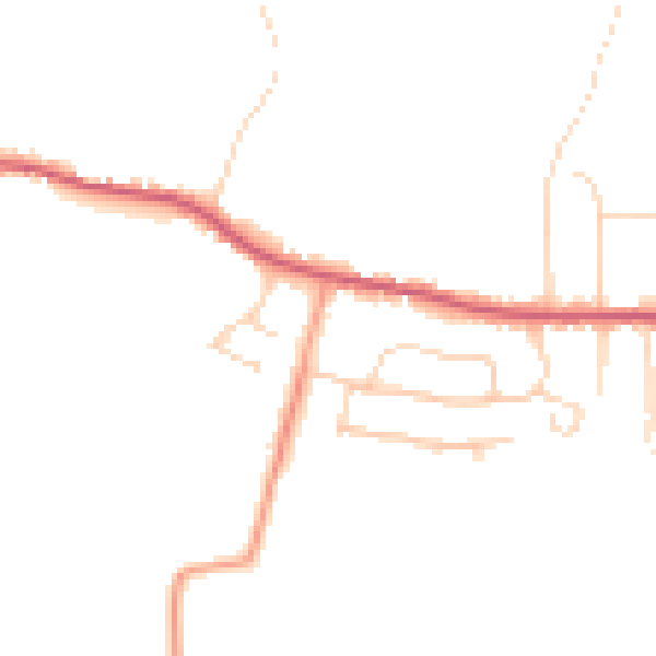 Daytime road noise heatmap for CO13 0DX