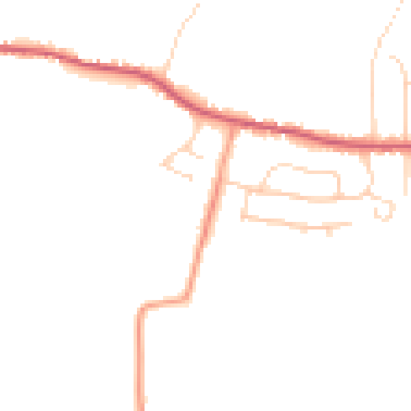 Daytime road noise heatmap for CO13 0DY