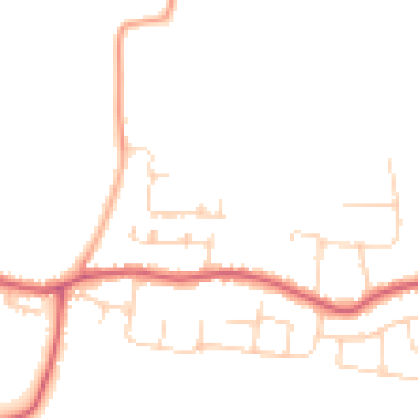 Daytime road noise heatmap for CO13 0FR