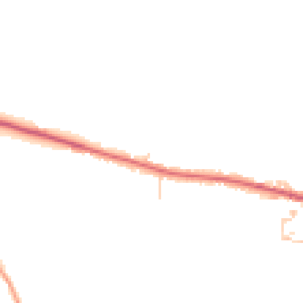 Daytime road noise heatmap for CO13 0FW