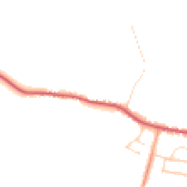 Daytime road noise heatmap for CO13 0FY