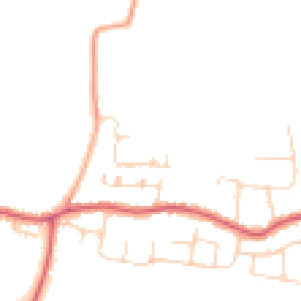 Daytime road noise heatmap for CO13 0GB