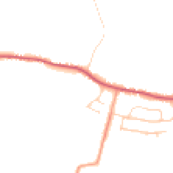 Daytime road noise heatmap for CO13 0GG