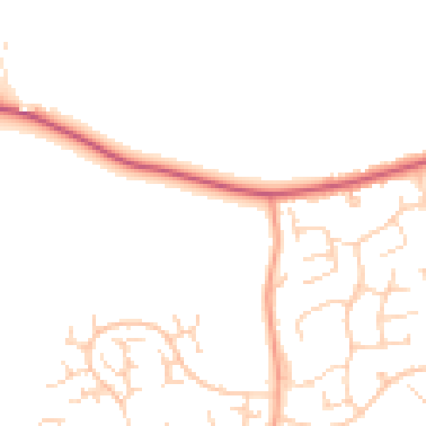 Daytime road noise heatmap for CO13 0GW