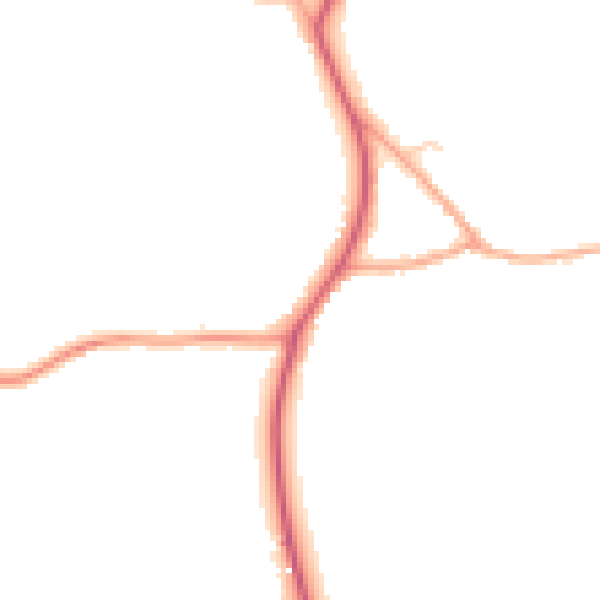 Daytime road noise heatmap for CO13 0JN