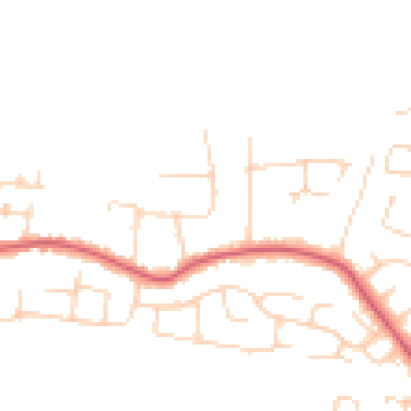 Daytime road noise heatmap for CO13 0PU