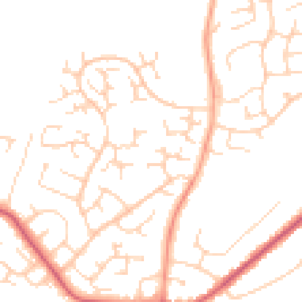 Daytime road noise heatmap for CO13 0RU