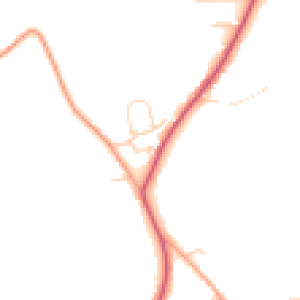 Daytime road noise heatmap for CO13 0SG