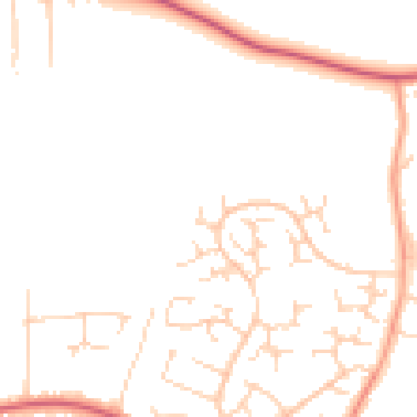 Daytime road noise heatmap for CO13 0UB