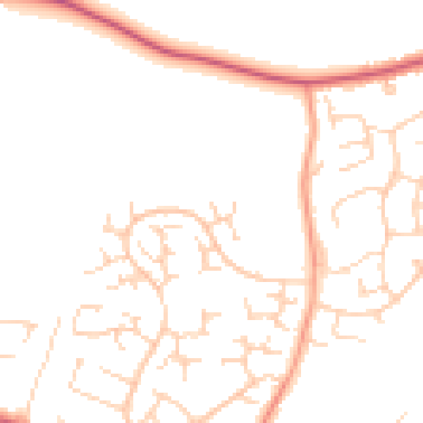 Daytime road noise heatmap for CO13 0UL