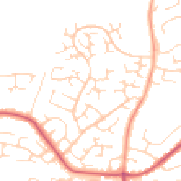 Daytime road noise heatmap for CO13 0UX