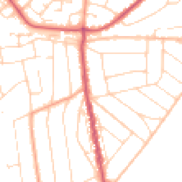 Daytime road noise heatmap for CO13 9AA