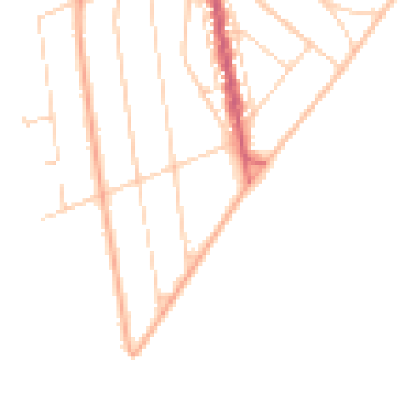 Daytime road noise heatmap for CO13 9DR