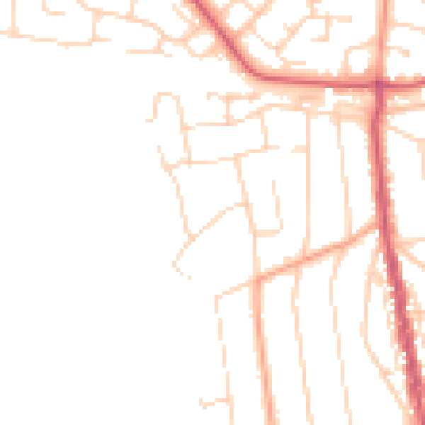 Daytime road noise heatmap for CO13 9LN