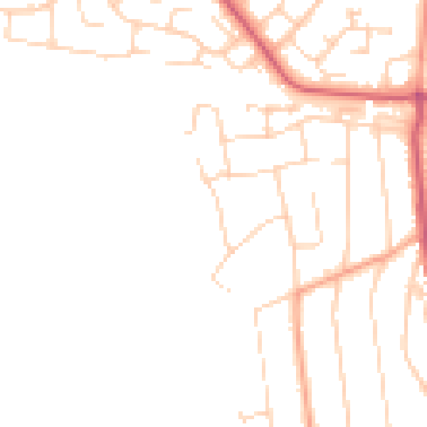 Daytime road noise heatmap for CO13 9LS