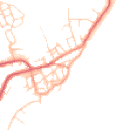 Daytime road noise heatmap for CO14 8AN