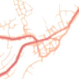 Daytime road noise heatmap for CO14 8BN