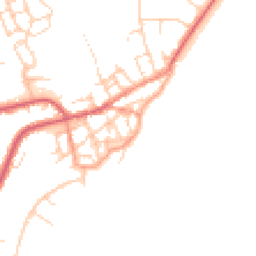 Daytime road noise heatmap for CO14 8DT
