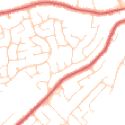 Daytime road noise heatmap for CO14 8NY