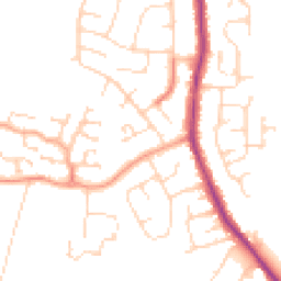 Daytime road noise heatmap for CO2 8LW