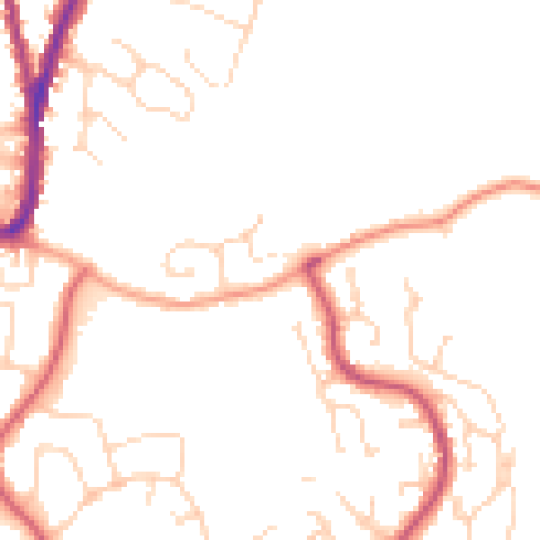 Daytime road noise heatmap for CO4 3EW