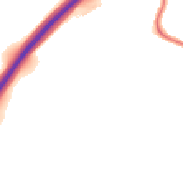 Night-time road noise heatmap for CO4 6EJ