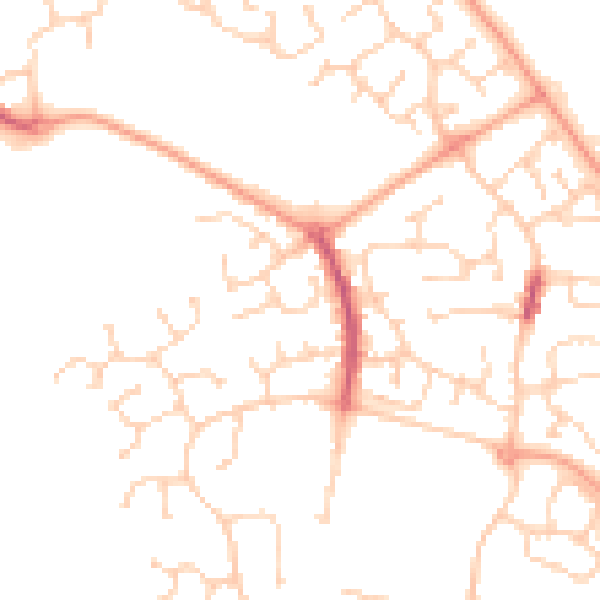 Daytime road noise heatmap for CO4 9UF