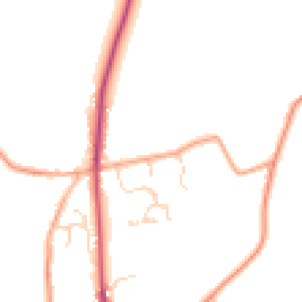Daytime road noise heatmap for CO5 7LA