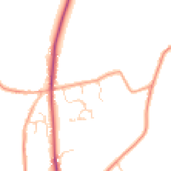 Daytime road noise heatmap for CO5 7LB