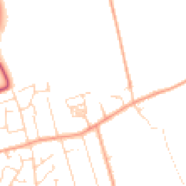 Daytime road noise heatmap for CO5 8GJ