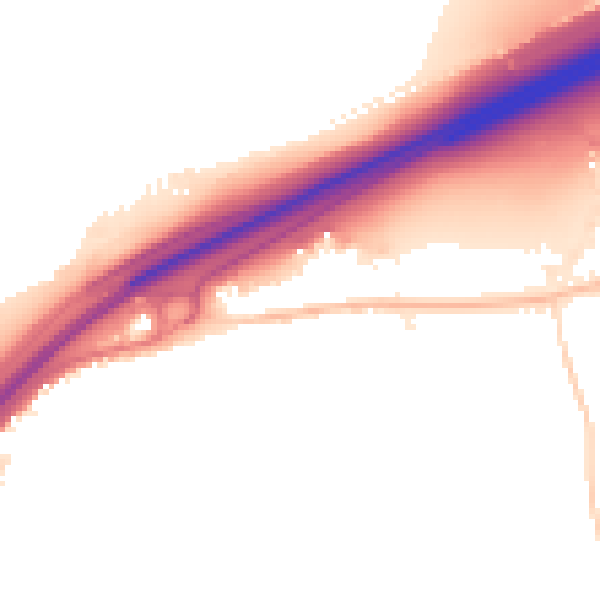 Night-time road noise heatmap for CO6 1BE
