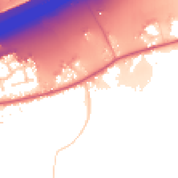 Daytime road noise heatmap for CO6 1BN