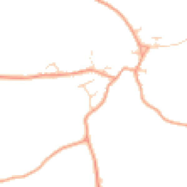 Daytime road noise heatmap for CO6 2ET