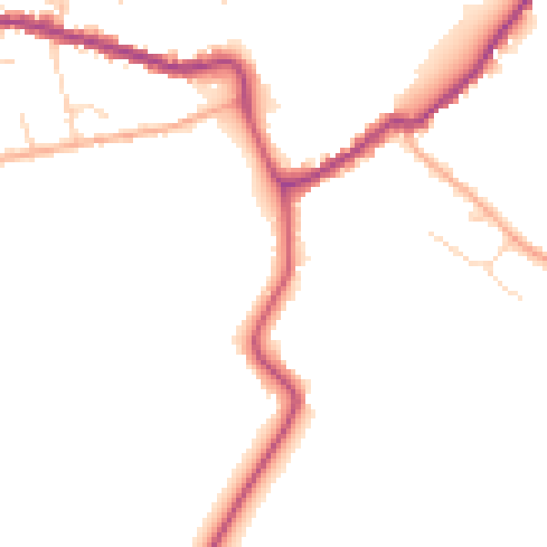 Daytime road noise heatmap for CO6 2JP